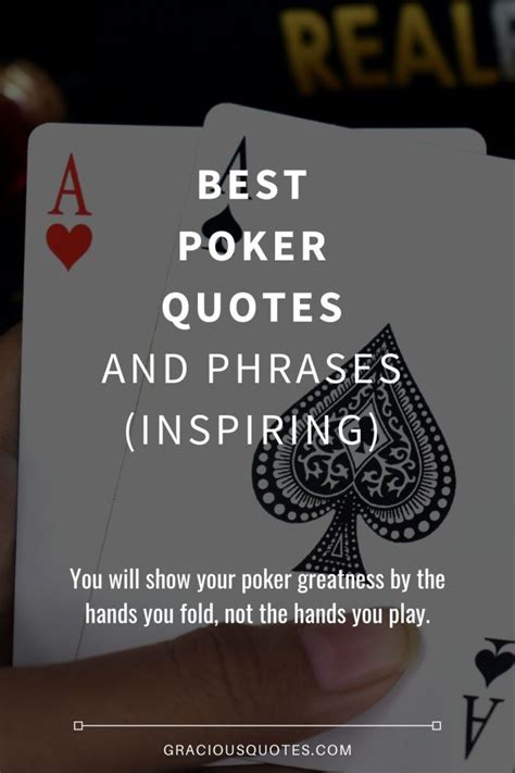 Poker frases